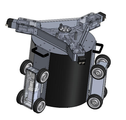 CHJT E-beam furnace wall cleaning wireless robot CHJT E-beam furnace wall cleaning wireless robot